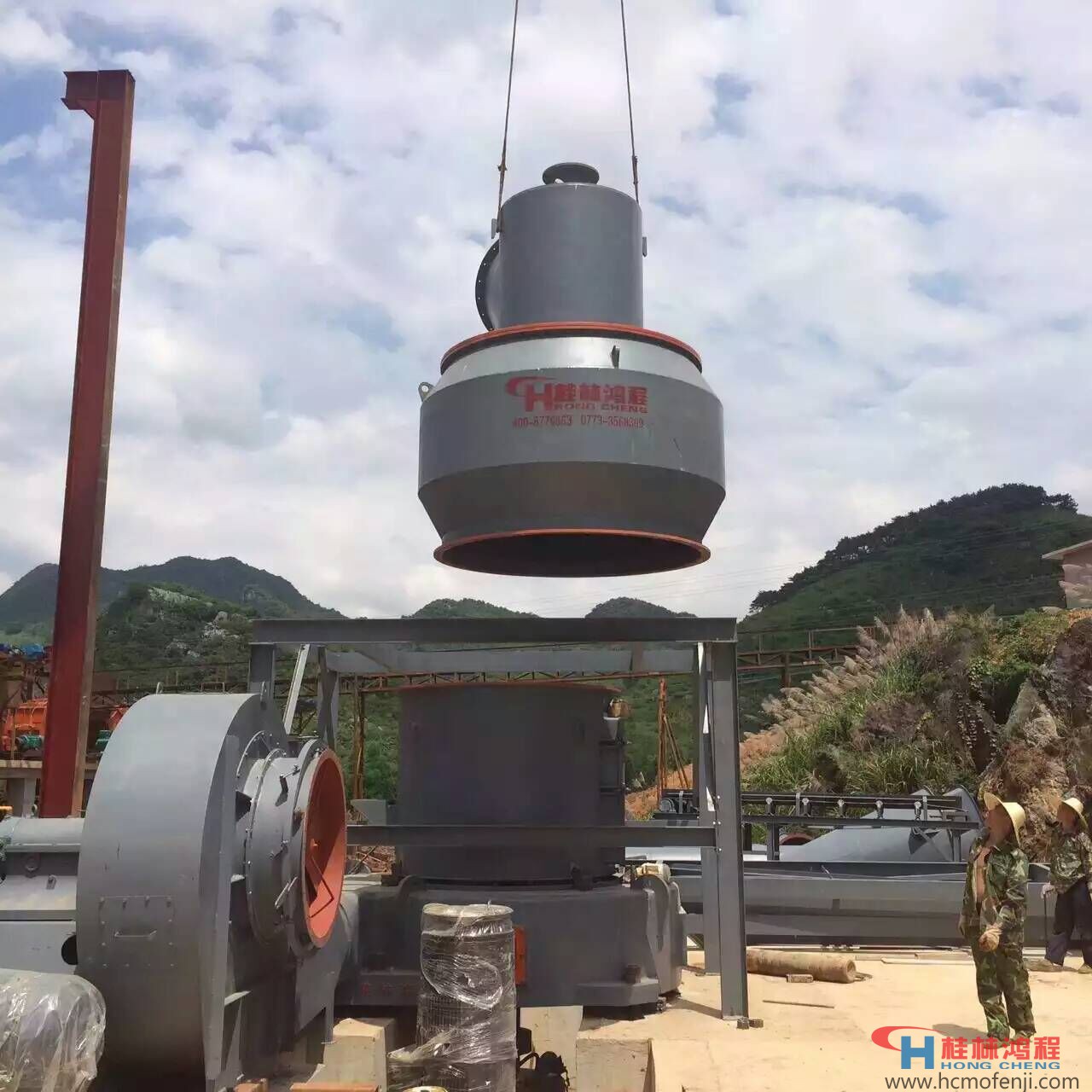 桂林鴻程，大型縱擺磨粉系統，HC1700，HCH980，賀州，碳酸鈣，磨粉機